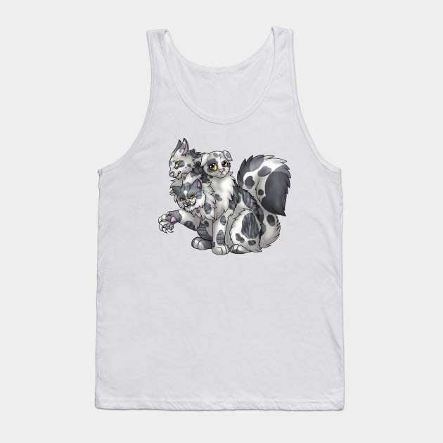 CerPURRus: Grey Bicolor Tabby Tank Top by spyroid101